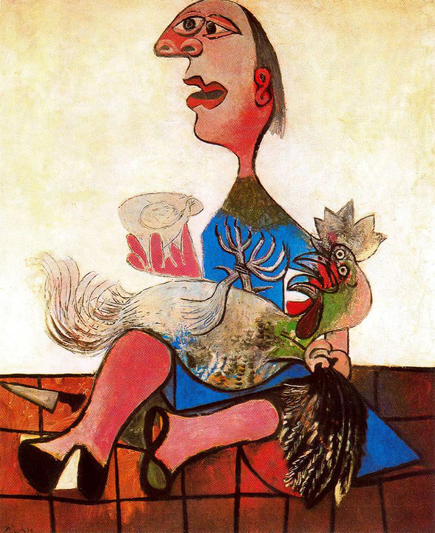 Picasso Woman with cockerel 1938